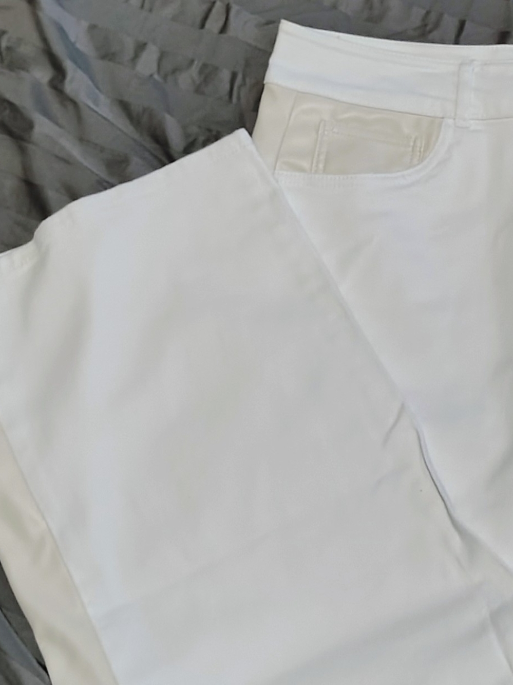 VENUS White Flare Jeans - High Waist Wide Leg Clean Luxury Plus Size 16 - Picture 4 of 7